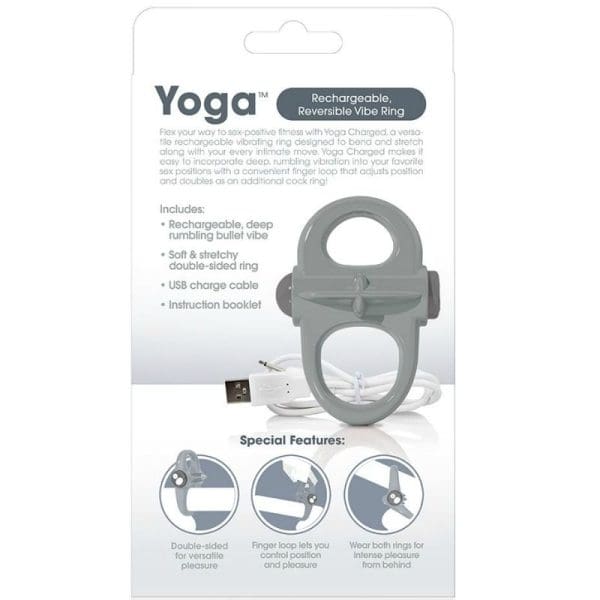 SCREAMING O - RECHARGEABLE VIBRATING RING YOGA GRAY 3